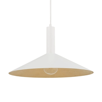Wisząca lampa Capri 41014 Sigma do salonu plate biała złota