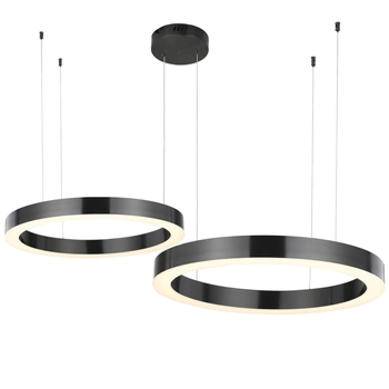 Ringi podwieszane Circle ST-8848-60+80 black Step LED 144W 3000K do salonu czarne