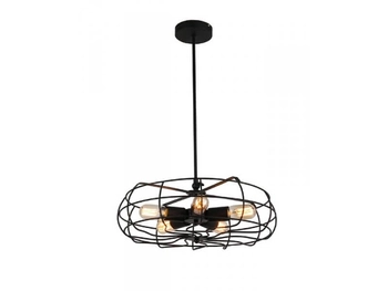 Industrialna lampa wisząca Fan do przedpokoju czarna