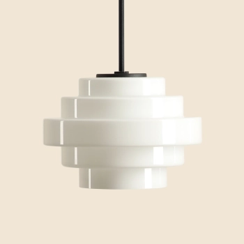 Nowoczesna lampa wisząca Filo Milky 9001PL_G1_S biała czarna