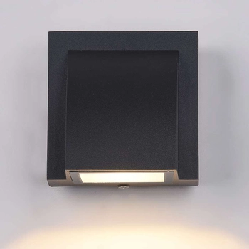 Zewnętrzna LAMPA ścienna EDGAR PL-436B Italux tarasowa OPRAWA elewacyjna LED 3W 3000K outdoor IP54 czarna