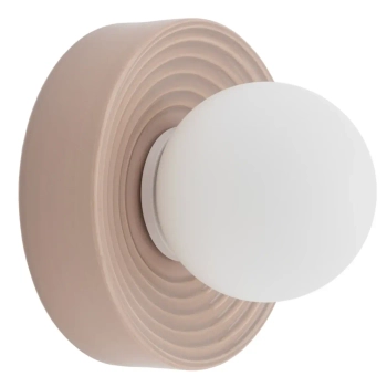 Ceramiczna naścienna lampa CLAY 11748 szklana kulista biała szara