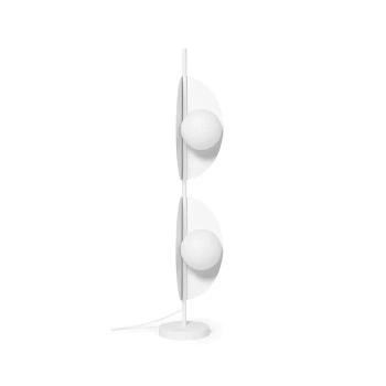 Stojąca lampa do salonu Sallo SAF211P1 kule z wtyczką białe