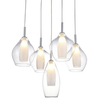 Lampa wisząca kaskada Amber Milano AZ3076 Azzardo przeźroczysta