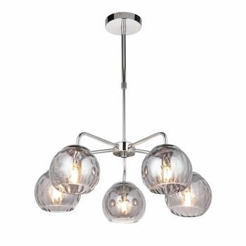 Molekułowa lampa wisząca Dimple 97972 Endon dymiona srebrna chrom