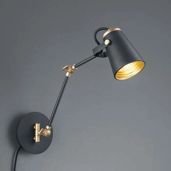 Ścienna lampa loftowa Edward 208870132 regulowany kinkiet czarny