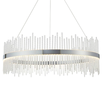 Nowoczesna lampa wisząca L&-1107108 LED 56W 3000K chrom przezroczysty