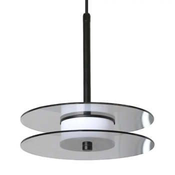 Szklana wisząca lampa Casy LP-3176/1P L SM LED 8W CCT przydymiona czarny