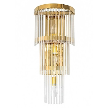 Lampa ścienna glamour Estro MSE010100266 Moosee szklana przezroczysta złota