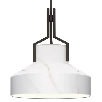 Nowoczesna wisząca lampa Brecken QZ-BRECKEN-2P-OZ-OPAL czarna biała