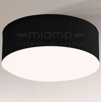 Natynkowa LAMPA sufitowa TOTTORI IL 8575 Shilo okrągła OPRAWA do łazienki LED 10W 4000K IP44 metalowa czarna