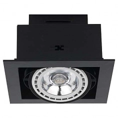 Wpuszczana LAMPA sufitowa DOWNLIGHT ES111 9571 Nowodvorski metalowa OPRAWA podtynkowa kwadratowa czarna