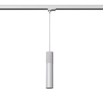 Betonowa lampa wisząca do szyny 3-fazowej BORGIO MYL.00127 tuba biały szary