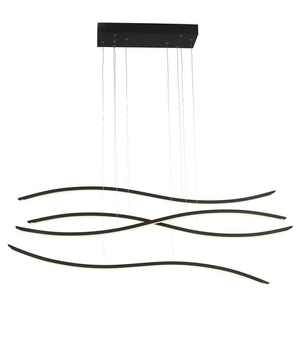 Designerska lampa wisząca Waves LED 70W 3000K do jadalni czarna