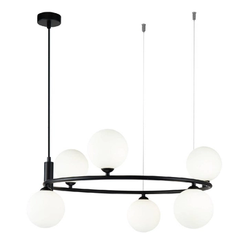 LAMPA wisząca RING MOD013PL-06B Maytoni modernistyczna OPRAWA szklane kule zwis czarny
