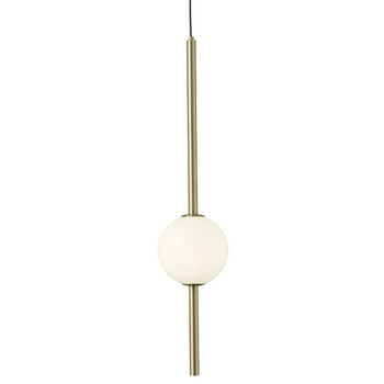 Lampa wisząca Melkita CGMELKIT Copel LED 8W 3000K do salonu ball kula biała mosiądz