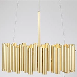 LAMPA wisząca LEVEL 108047 Markslojd metalowa OPRAWA glamour ZWIS tuby sople złote