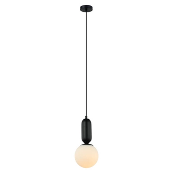 Nowoczesna lampa wisząca Aldeva ball do holu czarna biała