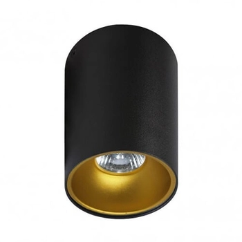 Zestaw lampa sufitowa tubka i odbłyśnik REMO AZ0818 + AZ0824 czarny złoty