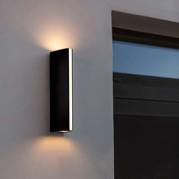 Kinkiet LAMPA elewacyjna LEO 5192701335 Lutec metalowa OPRAWA ścienna LED 14W 3000K podłużna IP54 szara