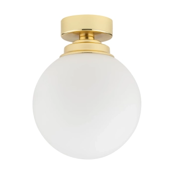 Okrągła lampa sufitowa Abano ABA-REF-1 (Z) szklana kula biała złota