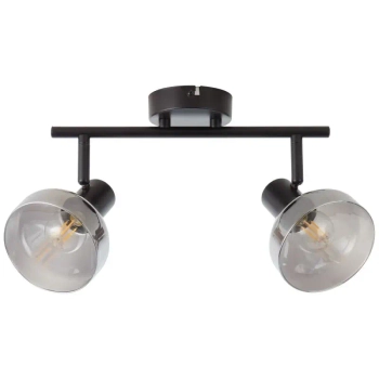 Sufitowa lampa podwójna Reflect 82713/06 szklana przydymiona czarna
