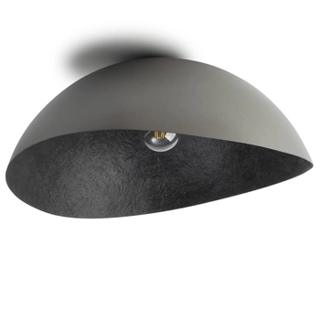 Lampa vintage do jadalni SOLARIS 40626 Sigma żywicowa kopuła czarna srebrna