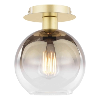 Kulista lampa sufitowa Lycia LYC0135 szklana okrągła złota przezroczysta