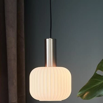 LAMPA wisząca SOBER 108122 Markslojd plisowana OPRAWA szklany ZWIS loftowy stal biały