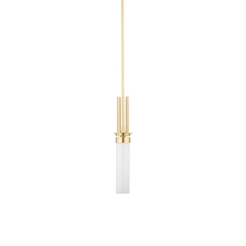 Wisząca lampa Mussa MUS-ZW-1 (ZM) LED 4,5 3000K tuba mosiądz biała