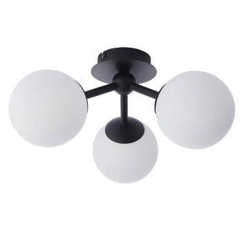 Okrągła lampa sufitowa Pulsa 93489 szklane kule IP44 biały czarny