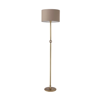 Stojąca lampa klasyczna Tivoli TIV-LS-1 (P) do salonu brązowa mosiądz