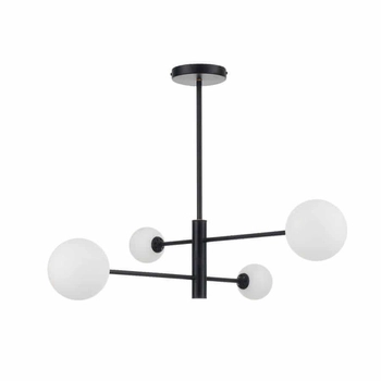 Lampa sufitowa DORADO LP-002/4P BK Light Prestige loftowa oprawa metalowa molekuły szklane kule czarne białe