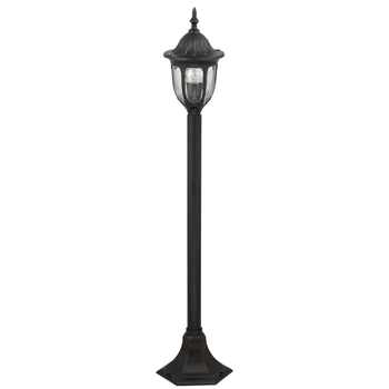 Zewnętrzna LAMPA stojąca MILANO 8345 Rabalux metalowa OPRAWA industrialna latarnia słupek ogrodowy IP43 czarny przezroczysty