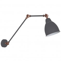 Kinkiet LAMPA ścienna SONNY MB-HN5011-1-B Italux metalowa OPRAWA regulowana na wysięgniku reflektorek loft grafitowy