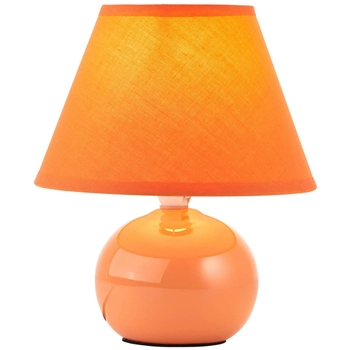 Ceramiczna lampka nocna Primo 61047/38 Brilliant abażur brzoskwiniowy