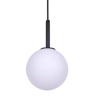 Wisząca lampa modernistyczna Faro K-4885 kulista nad łóżko czarna