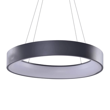 Sypialniana lampa wisząca Solvent obręcz LED 92W szara