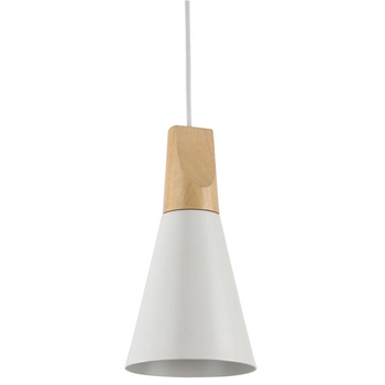 Lampa wisząca Bicones P359-PL-01-W Maytoni stożkowa drewno biała