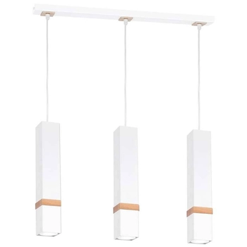 LAMPA wisząca VIDAR MLP5409 Milagro prostokatna OPRAWA metalowy ZWIS skandynawski na listwie biały
