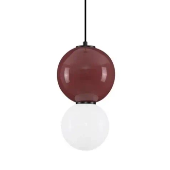 Szklana lampa wisząca JORELIA LE45251 LED 6W 3000K kulista czerwona biała