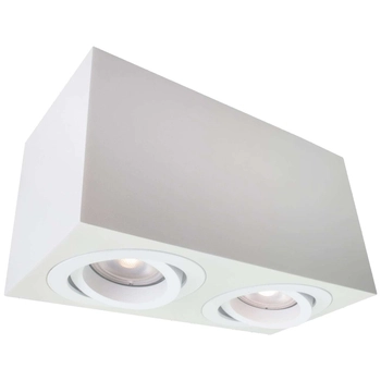 Plafon LAMPA sufitowa LYON 2 LP-5881/2SM WH Light prestige metalowa OPRAWA prostokątny downlight regulowany biały