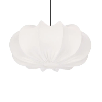 Wisząca lampa tkaninowa CAFEE biała 31-42002 1xE27 do sypialni
