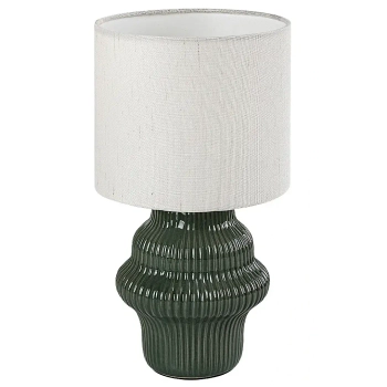 Lampka nocna do sypialni Glimo 74059 ceramiczna do czytana zielony