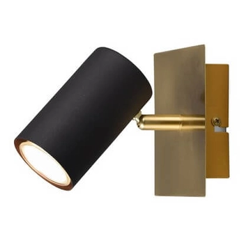 Reflektorek ścienny VANTOS DL180802400 Trio rurka punktowy czarny złoty