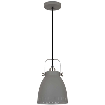 Industrialna LAMPA wisząca FRANKLIN MD-HN8026M-GR+S.NICK Italux metalowa OPRAWA zwis loft szary