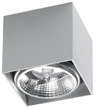 Sufitowa LAMPA kostka SL.0699 plafon kwadratowy downlight metalowy szary