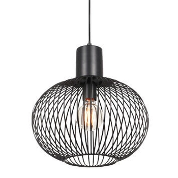 Zwis lampa salonowa GILA 365790132 Trio koszyk kula loft czarny