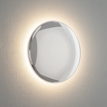 Okrągły kinkiet ASTRA chrom 11940 1xLED 8W 3000K IP65 zewnętrzny