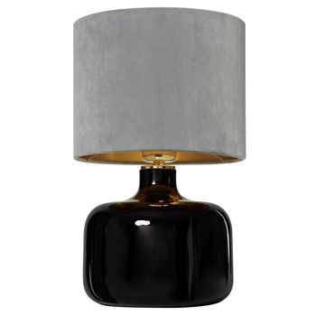 Salonowa lampka nocna LORA 41064108 szara lampa z materiału